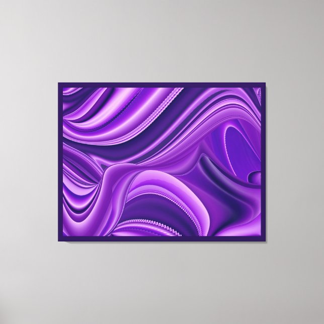 Purple Dreams, Abstract Fantasy Rainbow Art Canvas Print (Front)