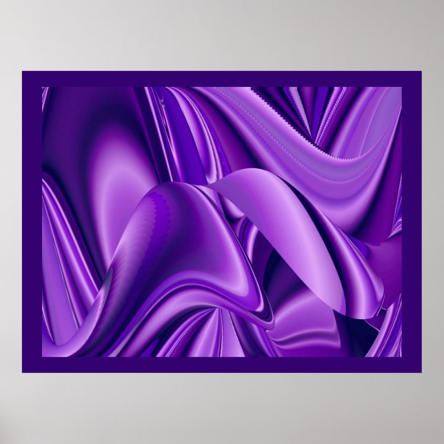 Purple Dreams, Abstract Fantasy Rainbow Art Poster (Front)
