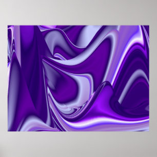 Purple Dreams, Abstract Fantasy Rainbow Art Poster