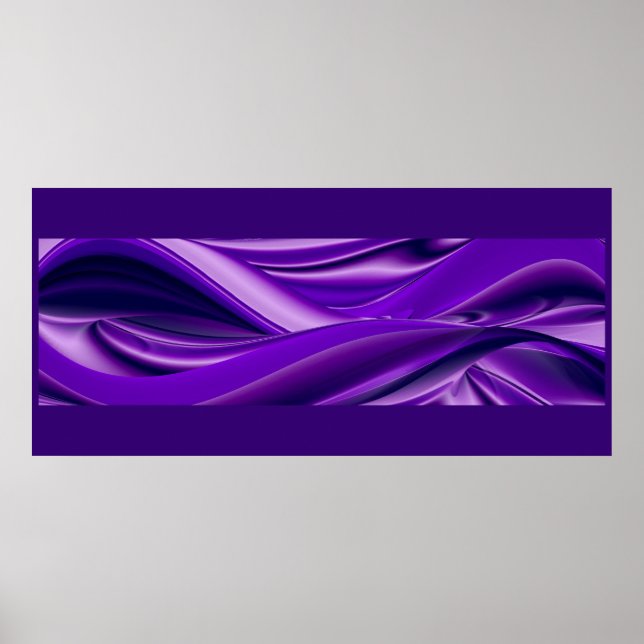 Purple Dreams, Abstract Fantasy Rainbow Art Poster (Front)