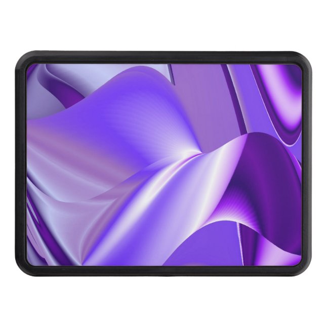 Purple Dreams, Abstract Fantasy Rainbow Art Trailer Hitch Cover (Front)