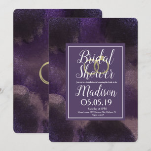 Purple Dreamy Abstract Splash Bridal Shower Invitation