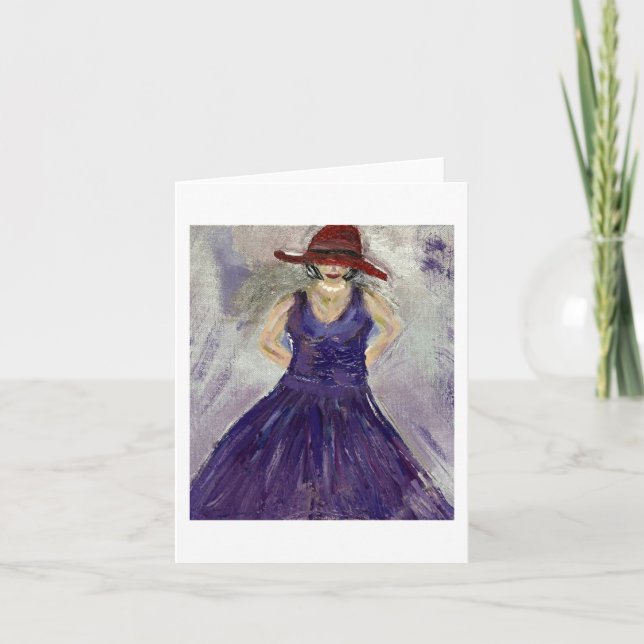 Purple Dress Note Card (Front)