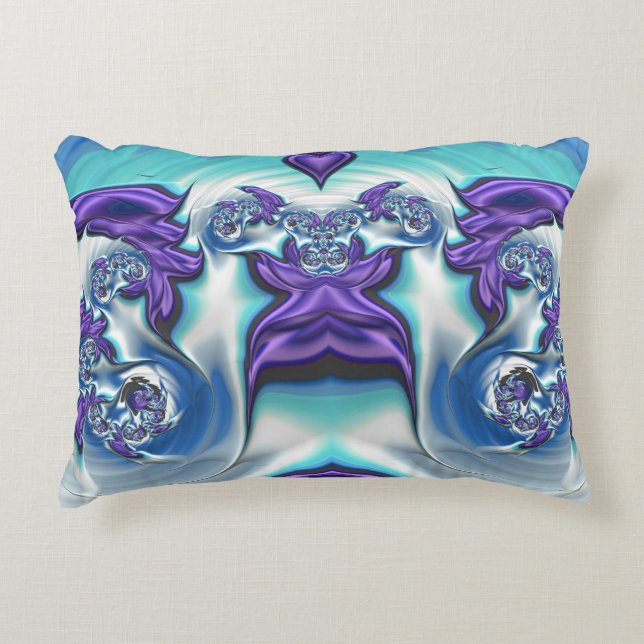 ~ PURPLE DRIFT ~ Fractal Design ~  Accent Pillow (Front)