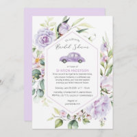 Purple Drive By Bridal Shower Floral Drive Through