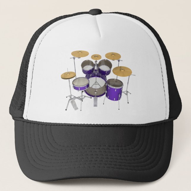 Purple Drum Kit: Trucker Hat (Front)