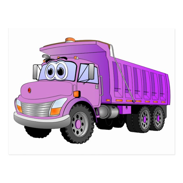 purple garbage truck