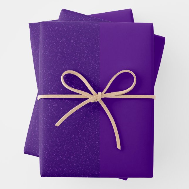 Purple Duo‑Finish Vertical Split Wrap – Customize Wrapping Paper Sheet (In situ)