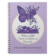Purple Duo-tone bible study with butterfly