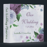 Purple dusty blue floral wedding photo album binder<br><div class="desc">Beautiful romantic wedding photo album binder featuring dusty blue and purple flowers and some green leaves .
FOR MORE MATCHING PRODUCTS click on the collection above or contact me</div>