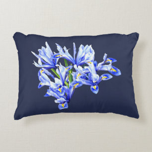 Purple Dwarf Iris Heart Accent Pillow