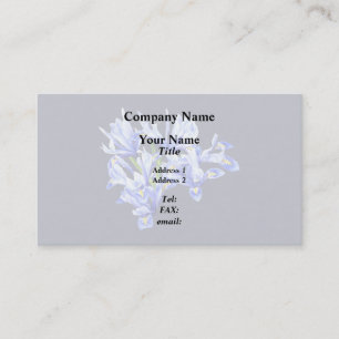 Purple Dwarf Iris Heart Business Card