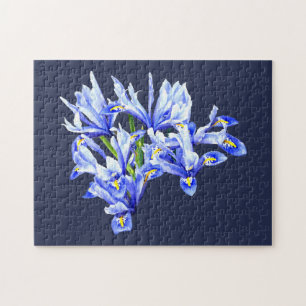Purple Dwarf Iris Heart Jigsaw Puzzle