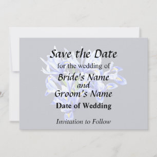 Purple Dwarf Iris Heart Save The Date