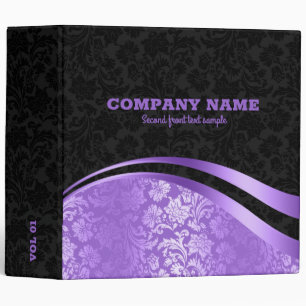 Purple dynamic line black background binder