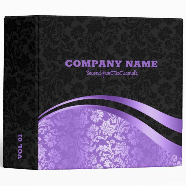 Purple dynamic line black background binder (Front/Spine)