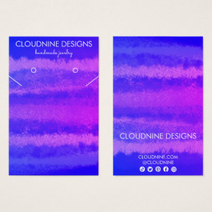 Purple Earring Necklace Jewelry Display Card