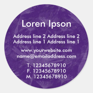 Purple Earth Business / Profile Classic Round Sticker