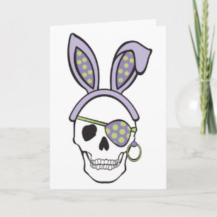 Purple Easter Skull Card