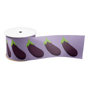 Purple Eggplant Aubergine Vegetables Party Satin Ribbon