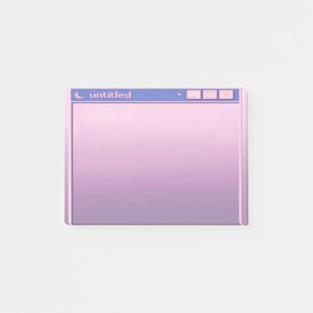 purple  eggplant mauve aesthetic illustration cute post-it notes (Front)