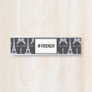 Purple Eiffel Tower Nameplate