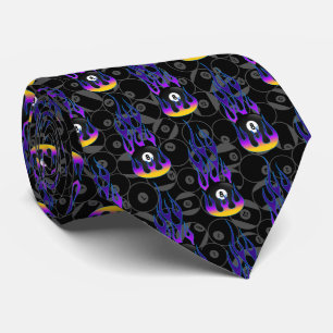 Purple Eight Ball Tie