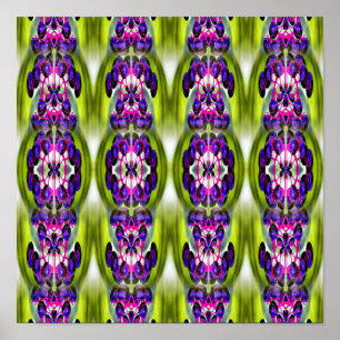 Purple Elderberries Mirror Abstract Nature Poster