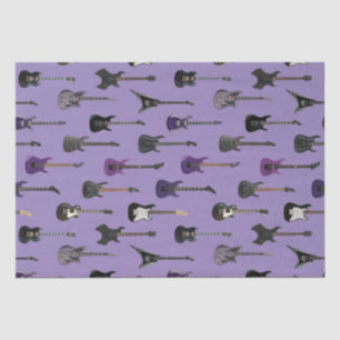 💜 Purple electric guitars  Tissue Paper