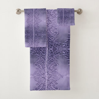 Purple Elegance Bath Towel Set