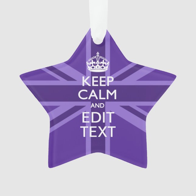 Purple Elegance Gardez Le Calme Votre Texte Union  (devant)
