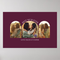 Purple elegant arch multi photo best mum