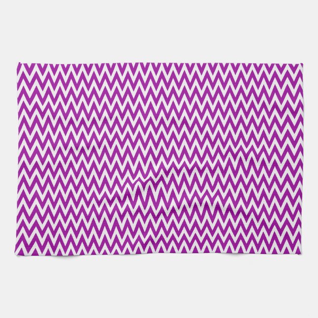 Purple Elegant Chevron Design Kitchen Towel (Horizontal)