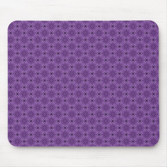 Purple Elegant Circles Mousepad (Front)