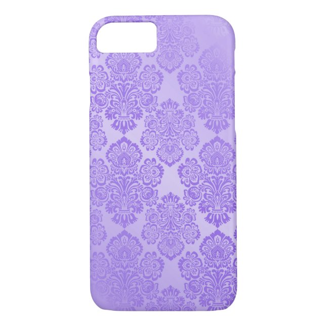 Purple Elegant Damask Case-Mate iPhone Case (Back)