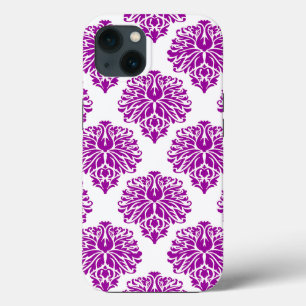 Purple Elegant Damask iPhone 13 Case