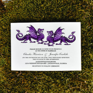Purple Elegant Dragon Wedding Invite