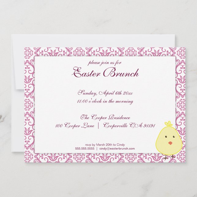 Purple Elegant Easter Brunch Invitation (Front)