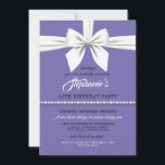 Purple Elegant Fancy Tiffany Birthday Invitation<br><div class="desc">This purple Tiffany theme birthday party invitation is perfect for any woman, girl or teen who has everything. Use the products in this collection for birthday party, promotional event, sweet sixteen, anniversary, bridal shower, breakfast at an elegant restaurant or any milestone party with a luxury aesthetic. Purple, white and black...</div>