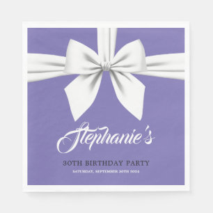 Purple Elegant Fancy Tiffany Birthday Tableware Napkin
