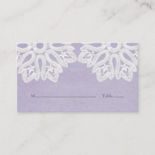 Purple Elegant Lace Place Cards