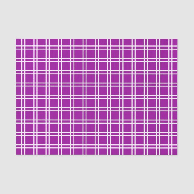 Purple Elegant Lattice at Emporiomoffa  Tissue Paper (Front)