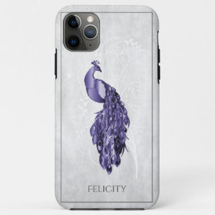Purple Elegant Peacock Case-Mate iPhone Case