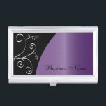 Purple Elegant Personalize Card Holder<br><div class="desc">Professional Business Card Holders. ✔NOTE: ONLY CHANGE THE TEMPLATE AREAS NEEDED! 😀 If needed, you can remove the text and start fresh adding whatever text and font you like. 📌If you need further customization, please click the "Click to Customize further" or "Customize or Edit Design" button and use our design...</div>