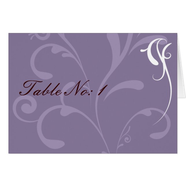 Purple Elegant Wedding Cards (Front Horizontal)