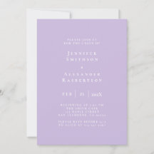 Purple Elegant Wedding Invitation