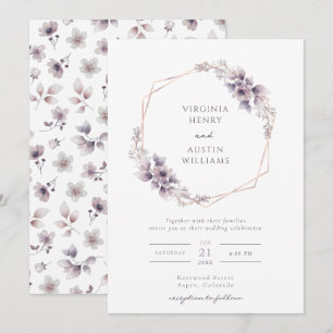 Purple Elegant Wedding Invitation