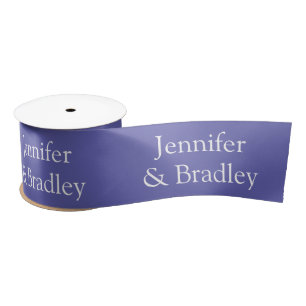 Purple Elegant Wedding Personalized Satin Ribbon