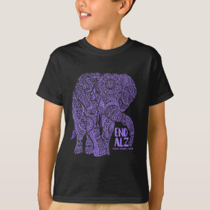 Purple Elephant Alzheimer Awareness Apparel and gi T-Shirt