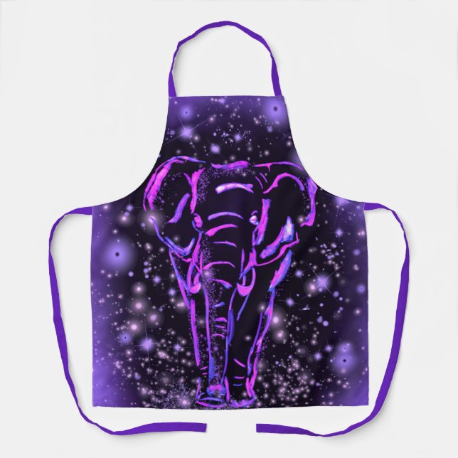 Purple Elephant Apron (Front)